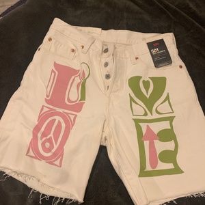 LEVIS 501 White Shorts 90’s